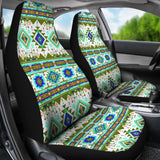 Green And White Aztec Car Seat Covers 174510 - YourCarButBetter