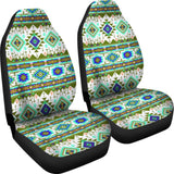 Green And White Aztec Car Seat Covers 174510 - YourCarButBetter