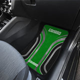 Green Black Camaro White Letter Car Floor Mats 210603 - YourCarButBetter