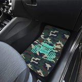 Green Camouflage Color Dark Blue Jeep Car Floor Mats 211204 - YourCarButBetter