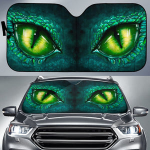 Green Dragon Eyes Car Auto Sun Shades 210401 - YourCarButBetter