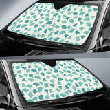 Green Ginkgo Leaves Pattern Car Auto Sun Shades 182102 - YourCarButBetter