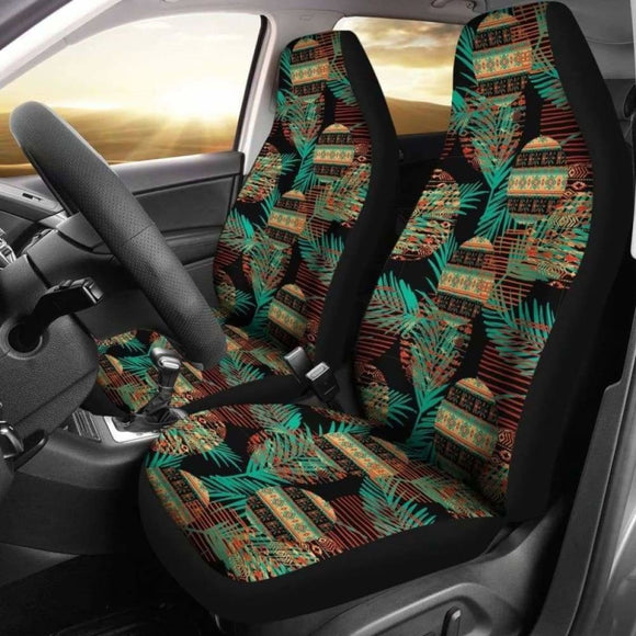 Green Leaf Tribal Car Seat Covers 174510 - YourCarButBetter
