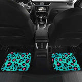 Green Leopard Skin Print Pattern Front And Back Car Mats 092813 - YourCarButBetter