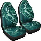 Green Tribal Swirls Car Seat Covers 102802 - YourCarButBetter