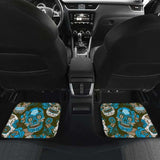 Gretta Skully Car Mats - Sugar Skull - Light Blue 101207 - YourCarButBetter