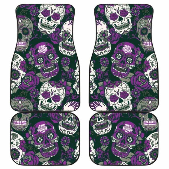 Gretta Skully Car Mats - Sugar Skull - Purple 101207 - YourCarButBetter