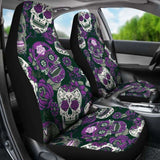 Gretta Skully Car Seat Covers - Sugar Skull - Purple 101207 - YourCarButBetter