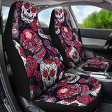 Gretta Skully Car Seat Covers - Sugar Skull - Red 101207 - YourCarButBetter