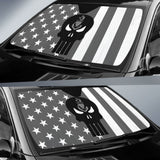 Grey And White Star Stripes American Flag US Coast Guard Car Auto Sun Shades 210701 - YourCarButBetter