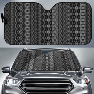 Grey Boho Aztec Car Auto Sun Shades 210501 - YourCarButBetter