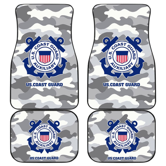 Grey Camouflage US Coast Guard Car Floor Mats 211008 - YourCarButBetter