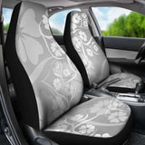 Grey Floral Car Seat Covers 153908 - YourCarButBetter
