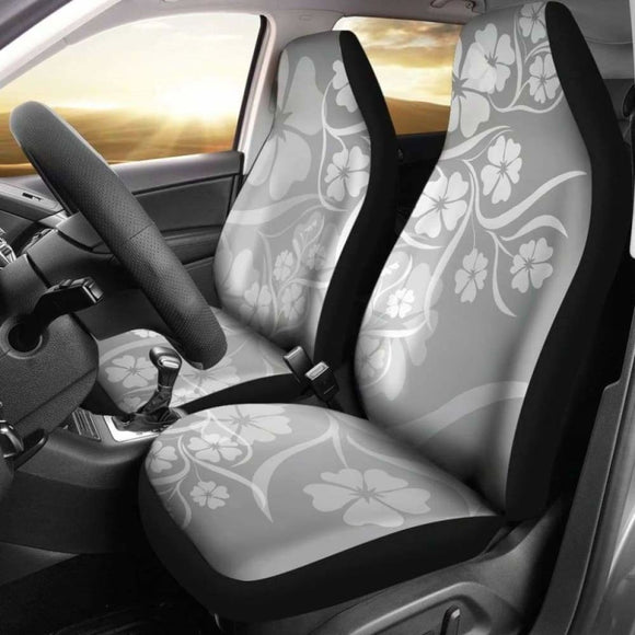Grey Floral Car Seat Covers 153908 - YourCarButBetter