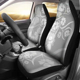 Grey Floral Car Seat Covers 153908 - YourCarButBetter