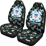 Grey Green Camouflage US Coast Guard Car Seat Covers 211008 - YourCarButBetter