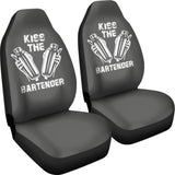 Grey Kiss The Bartender Custom Grunge Style Car Seat Covers 211601 - YourCarButBetter