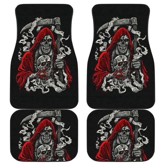 Grim Reaper Red Car Floor Mats Amazing Gift Ideas 213101 - YourCarButBetter