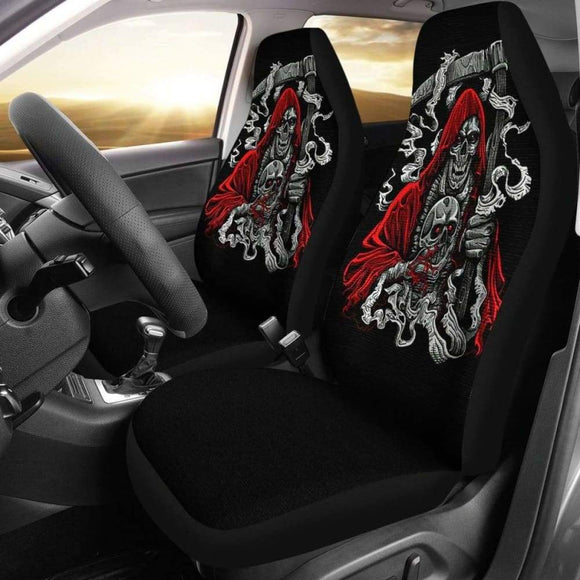 Grim Reaper Red Car Seat Covers Amazing Gift Ideas 213101 - YourCarButBetter