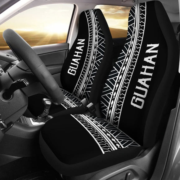 Guahan Modern Tribal Black Car Seat Covers 093223 - YourCarButBetter