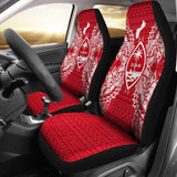 Guam Car Seat Cover - Guam Coat Of Arms Map Red White - 105905 - YourCarButBetter