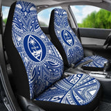 Guam Car Seat Cover - Guam Coat Of Arms Polynesian Flag Color 105905 - YourCarButBetter