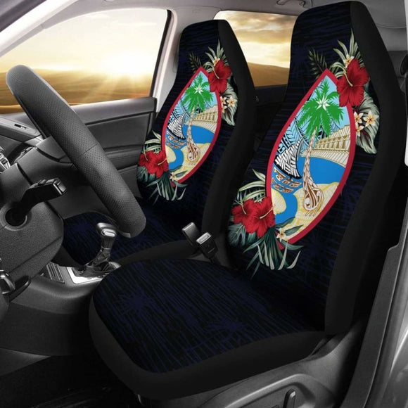 Guam Car Seat Covers - Guam Coat Of Arms Hibiscus - 232125 - YourCarButBetter