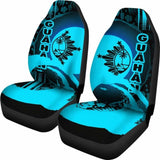 Guam Car Seat Covers - Guam Coat Of Arms Hibiscus And Wave Navy - 232125 - YourCarButBetter