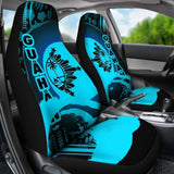 Guam Car Seat Covers - Guam Coat Of Arms Hibiscus And Wave Navy - 232125 - YourCarButBetter