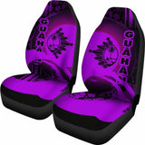 Guam Car Seat Covers - Guam Coat Of Arms Hibiscus And Wave Purple - 232125 - YourCarButBetter