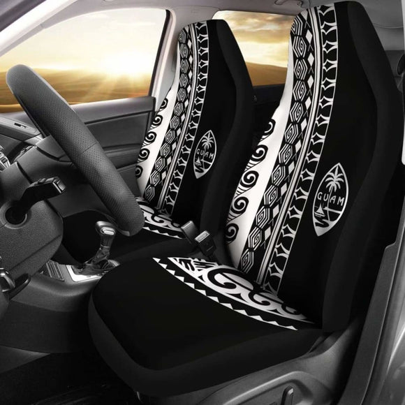 Guam Car Seat Covers - Guam Coat Of Arms Polynesian Tattoo Half - 2 1 174914 - YourCarButBetter