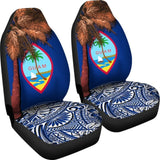 Guam Car Seat Covers Guahan Palm Tree Polynesian Pattern 174510 - YourCarButBetter