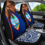 Guam Car Seat Covers Guahan Palm Tree Polynesian Pattern 174510 - YourCarButBetter