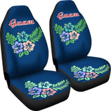 Guam Car Seat Covers Guam Hibiscus Palm Leaves Pattern 174510 - YourCarButBetter