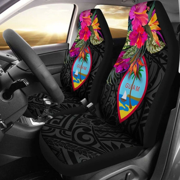 Guam Car Seat Covers - Hibiscus Polynesian Pattern - 232125 - YourCarButBetter