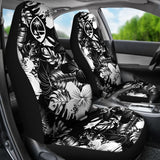 Guam Hibiscus Black Car Seat Covers 093223 - YourCarButBetter