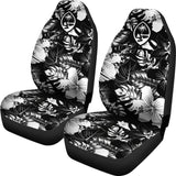 Guam Hibiscus Black Car Seat Covers 093223 - YourCarButBetter