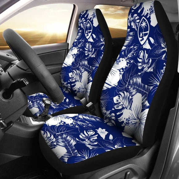 Guam Hibiscus Blue Car Seat Covers 093223 - YourCarButBetter