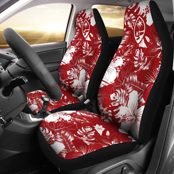 Guam Hibiscus Red Car Seat Covers 093223 - YourCarButBetter