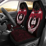 Guam Micronesian Niyok Car Seat Covers - Guam Coat Of Arms Coconut Tree - Amazing 1 105905 - YourCarButBetter