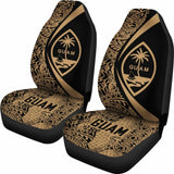 Guam Polynesian Car Seat Covers Circle Style Golden Amazing 105905 - YourCarButBetter