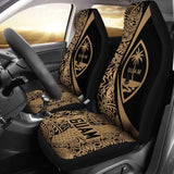 Guam Polynesian Car Seat Covers Circle Style Golden Amazing 105905 - YourCarButBetter