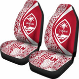 Guam Polynesian Car Seat Covers Circle Style Red Amazing 105905 - YourCarButBetter