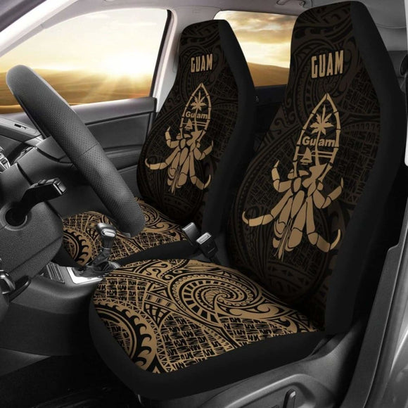 Guam Polynesian Car Seat Covers Coat Of Arms In Crab 5 153908 - YourCarButBetter