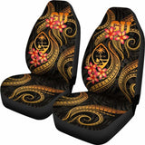 Guam Polynesian Car Seat Covers - Gold Plumeria - 105905 - YourCarButBetter