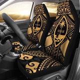 Guam Polynesian Car Seat Covers - Guam Gold Seal With Polynesian Tattoo - 174914 - YourCarButBetter