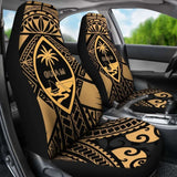 Guam Polynesian Car Seat Covers - Guam Gold Seal With Polynesian Tattoo - 174914 - YourCarButBetter