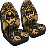 Guam Polynesian Car Seat Covers - Guam Gold Seal With Polynesian Tattoo - 18 105905 - YourCarButBetter