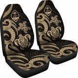 Guam Polynesian Car Seat Covers - Gold Tentacle Turtle - 091114 - YourCarButBetter