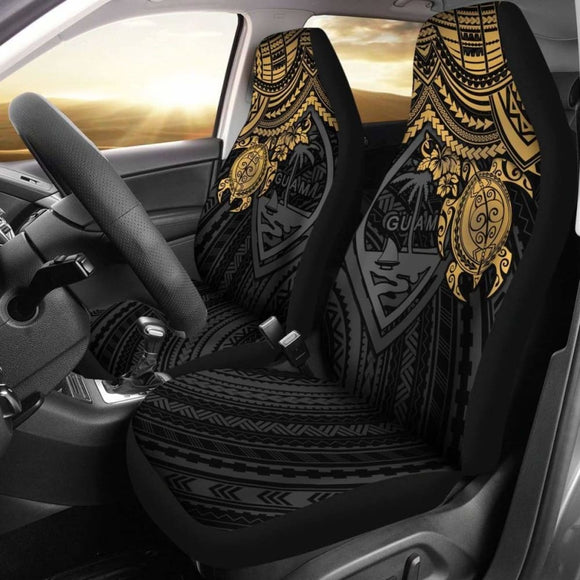 Guam Polynesian Car Seat Covers - Golden Turtle - Amazing 091114 - YourCarButBetter
